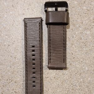 Gray Leather Fossil 24mm Watch Strap
